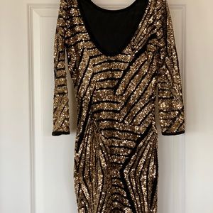 Black and Gold Dress